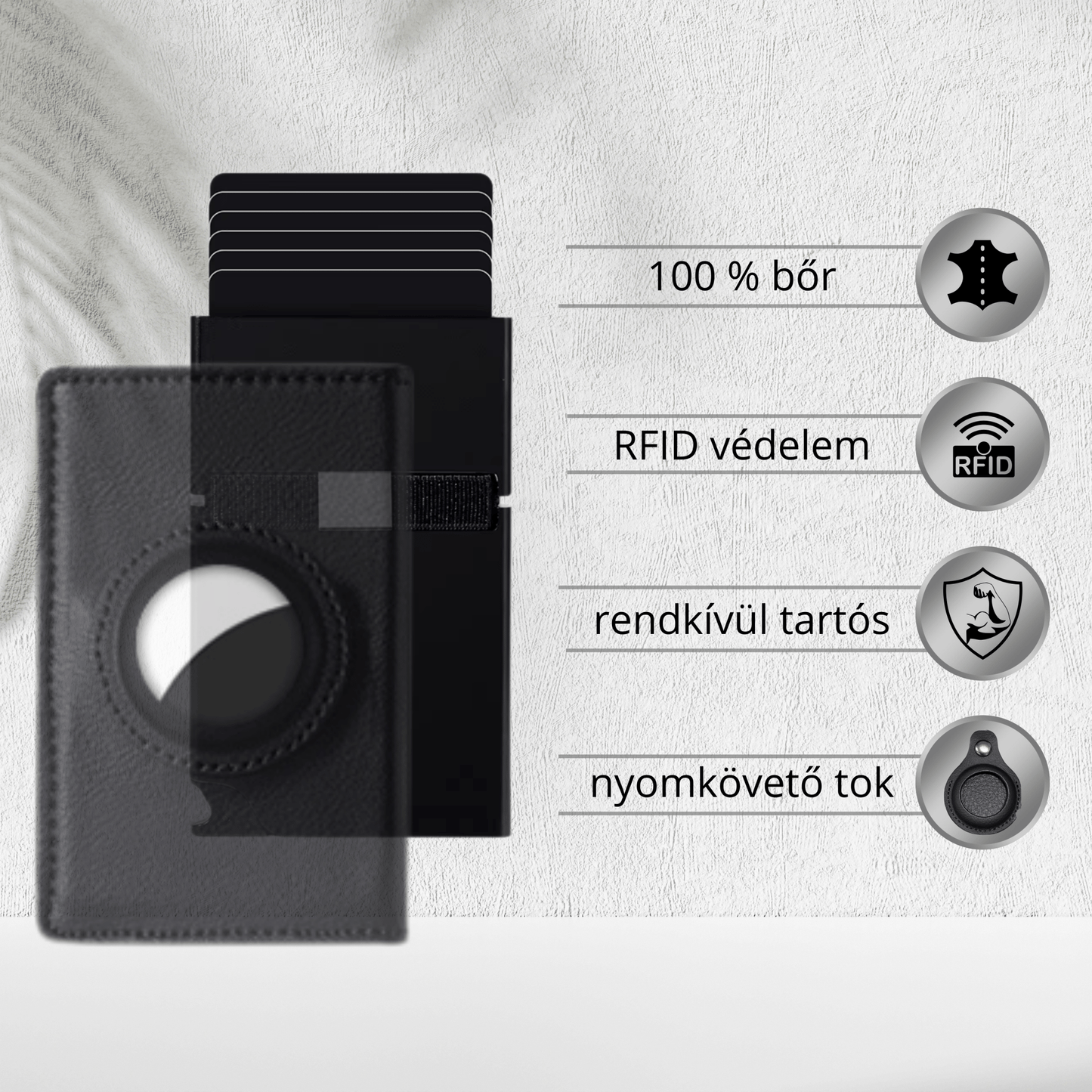 PureTag - Prémium bőr pénztárca maximális védelemmel - PureTag